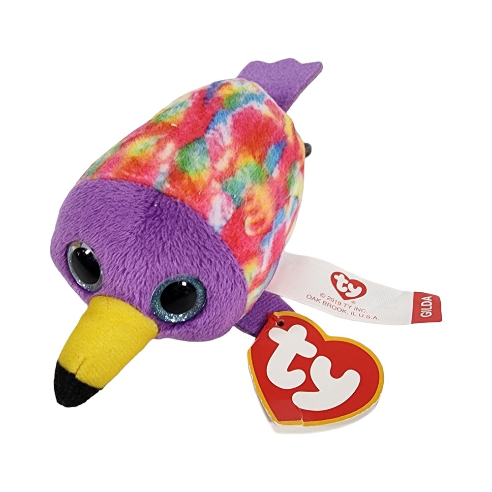 Ty Beanie Boos Gilda Flamingo Purple Rainbow 2019 McDonalds Happy Meal Plush 4in
